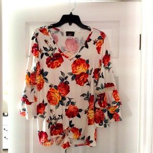 Flowered print top
